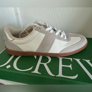 J Crew Vegan Leather Metallic Trainer. Size 6. New with tags.